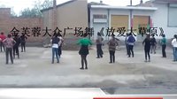 原平兰村兰村金芙蓉广场舞《放爱大草原》