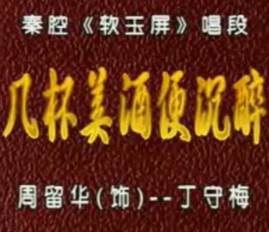 秦腔《软玉屏》选段：几杯美酒便沉醉周留华