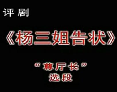 评剧《杨三姐告状》选段：尊厅长谷文月