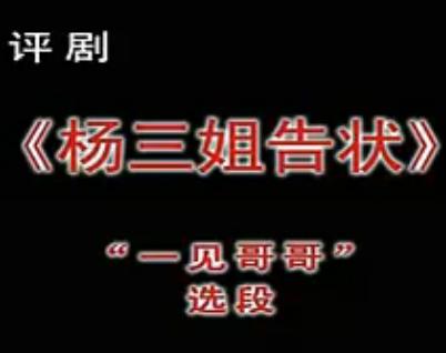评剧《杨三姐告状》选段：一见哥哥上锁条谷文