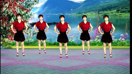 吕芳广场舞简单易学《亲爱的姑娘》正背面及
