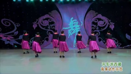 紫蝶踏歌广场舞《开车游西藏》背面展示