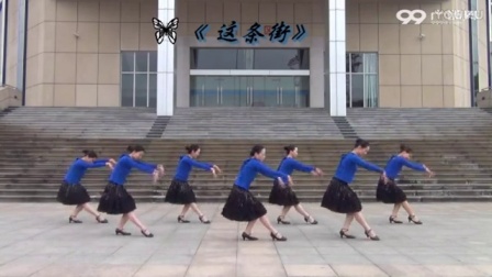 紫蝶踏歌广场舞《这条街》表演与动作分解1