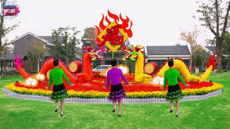 宇美广场舞《2015好福气》背面演示及口令教