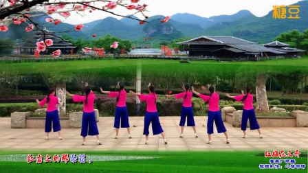 刘春英广场舞《红梅花又开》背面