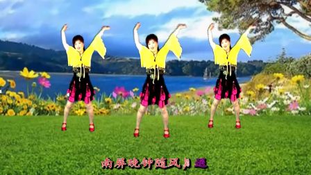 2017吕芳广场舞《南屏晚钟》正背面及分解动