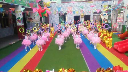 三台县黄林育苗幼儿园2017年六一彩排幼儿舞