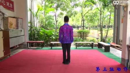 广西廖弟健身广场舞《蓝月山谷》背面展示与