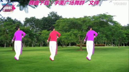 宇美广场舞《画一样的草原》酒一样的歌背面