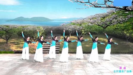 张春丽广场舞《凉凉》正面演示高清