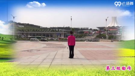 廖弟(艺子鑫)广场舞 天高高 正背表演与动作