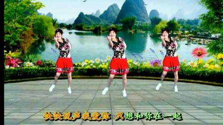 吕芳广场舞简单动感《快快说声我爱你》正背