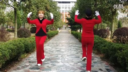 邵东昭阳公园中老年人健身操晓敏正反面教学