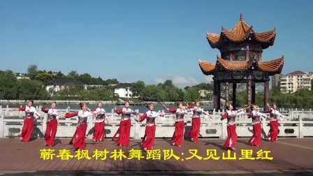 春英广场舞《又见山里红》字幕版