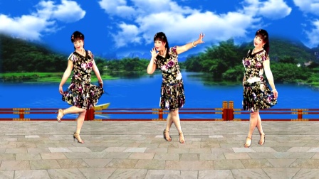 吕芳广场舞《一生回忆有你就足够》正背面及