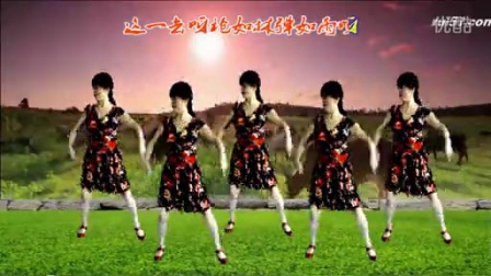 简单的吕芳广场舞《九九艳阳天》正背面演示下载
