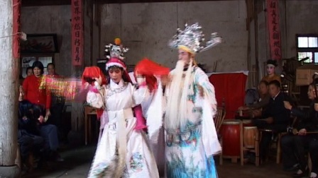 磐安大王村婺剧（举狮挂画）