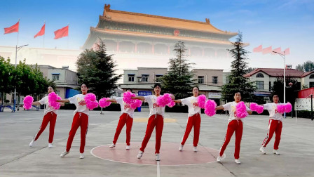 参加阿采广场舞比赛《中国范》花球表演飞魅