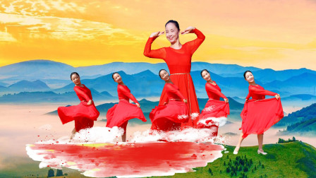春英广场舞《我爱你中国》原创附教学分解