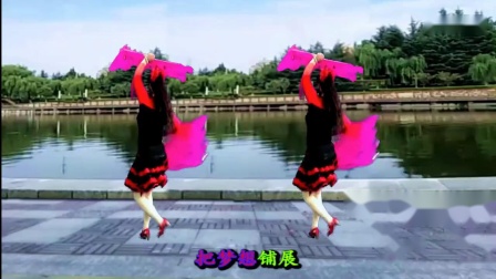 吕芳广场舞简单扇子舞《红红的中国结》正背面及分解动作下载