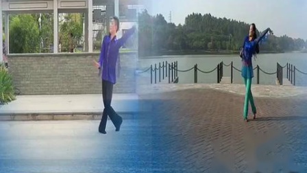 博白廖弟广场舞健身舞系列《青青的青海》 