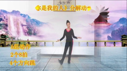 张家界感恩广场舞《你是我的人》 正反面分