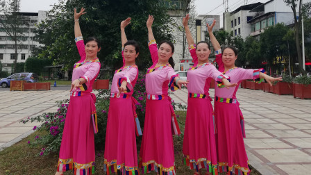 阳春三月乐逍遥广场舞《吉祥欢歌》吉美广场