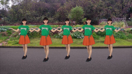 微妙广场舞《快乐歌》原创欢快步子舞附分解