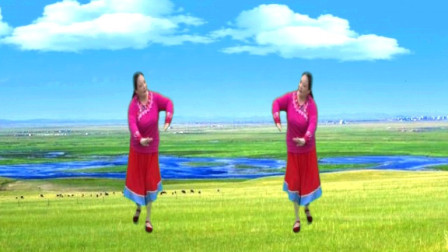 歆舞心悦广场舞《草原绿了》原创蒙古舞附教