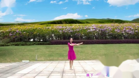 雨夜广场舞《天边花正香》原创蒙古舞 32步