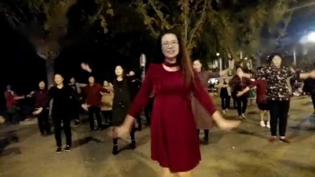 舞灵美娜子广场舞《十送红军》夜舞版 高清