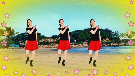 广场舞《满院桃花开》简单好学教学高清视频
