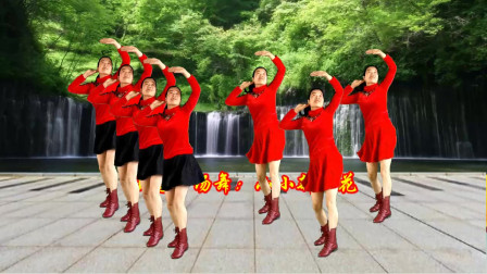 小慧广场舞《小小新娘花》初级32步水兵舞附