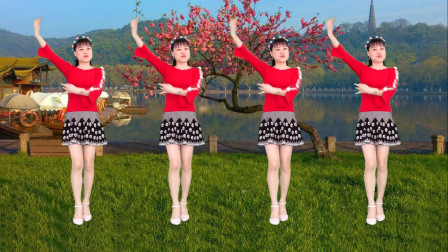 32步广场舞《桃花朵朵开》甜美温馨附动作教