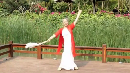 李琦大扇舞广场舞《桃花渡》小改编动作变简