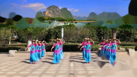 春英广场舞《水墨漓江美》16人队形 队形分