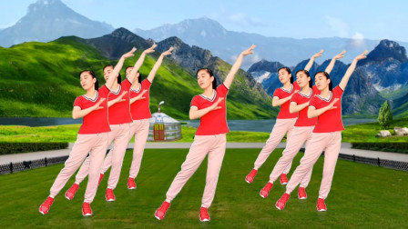 玫香广场舞原创《我在雨中等你》附教学