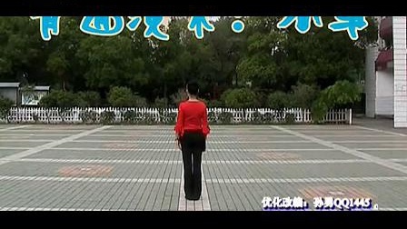 高安子君广场舞《油菜花儿开》背面慢动