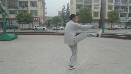 何师傅七式四式太极拳晨练