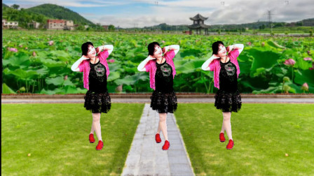 最新吕芳广场舞《怎么爱都爱不够》健身舞正背面及分解动作下载