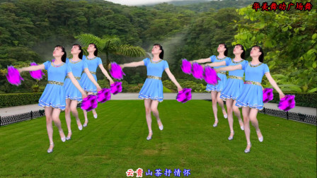 华美舞动广场舞《中华大花园》原创花球健身
