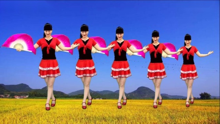 扇子广场舞分解教学《妹妹等等我》演唱 于
