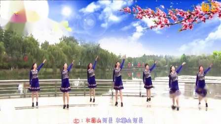 青儿广场舞《山河美》原创正能量健身舞活力