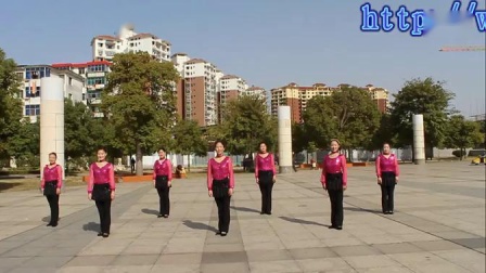 高安子君广场舞《花桥流水》（附背面和分解）