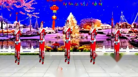 糖豆广场舞《万喜中国喜》教学高清视频免费