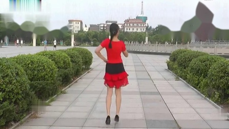 高安子君广场舞  《千金难买我愿意》  背面