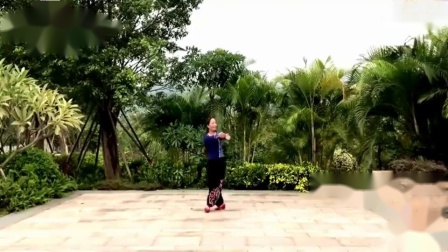 春英广场舞《故乡的草原》(蒙古舞)正背面演