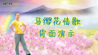 旭秋广场舞《马缨花情歌》背面演示动感时尚