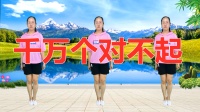 绚丽广场舞《千万个对不起》欢快舞步好听易