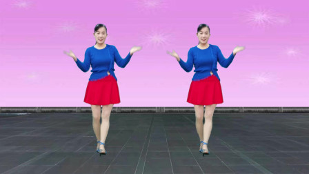 玫香广场舞《情歌轻轻唱》特别简单好看好学